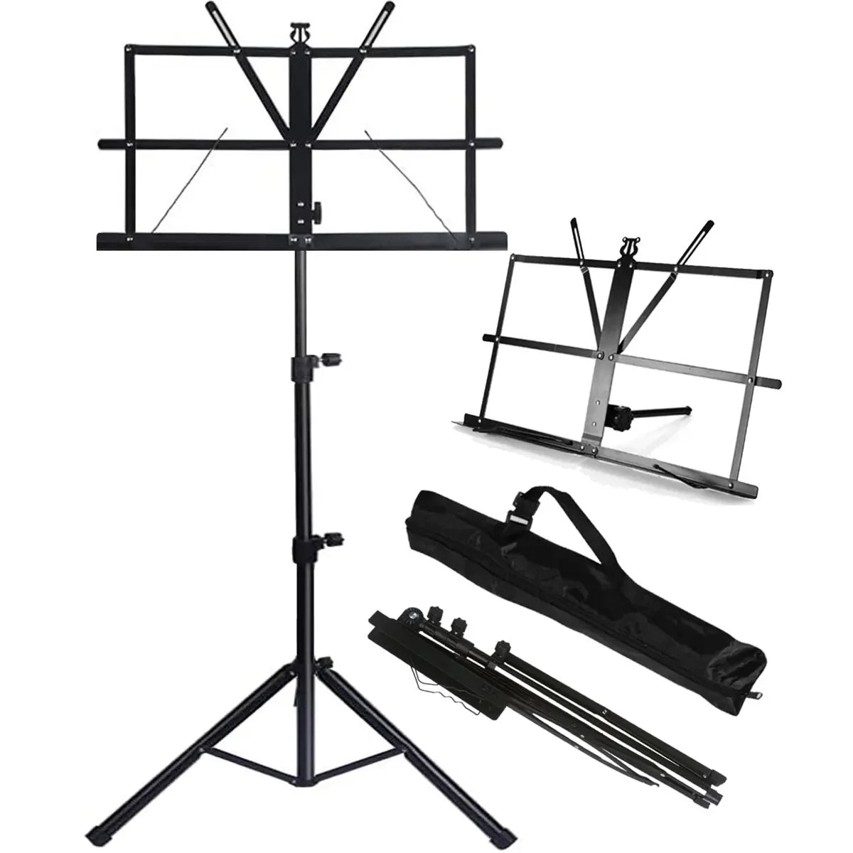 Dual use folding music stand