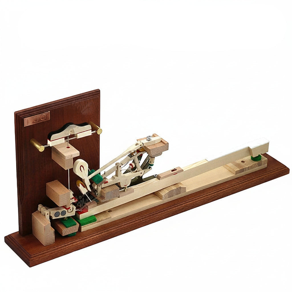 Grand Piano Action Model on a wooden base