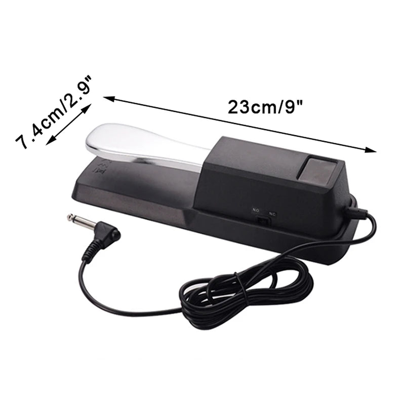 Universal Sustain Pedal — Metal Foot Pedal for Electronic Keyboards