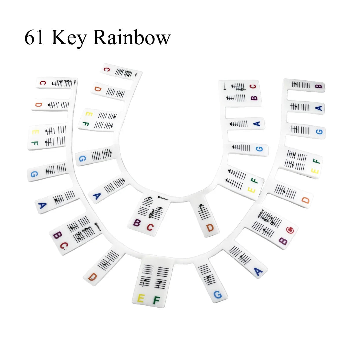 Silicone Piano Key Note Guides – Removable, Residue-Free (37–88 Keys)