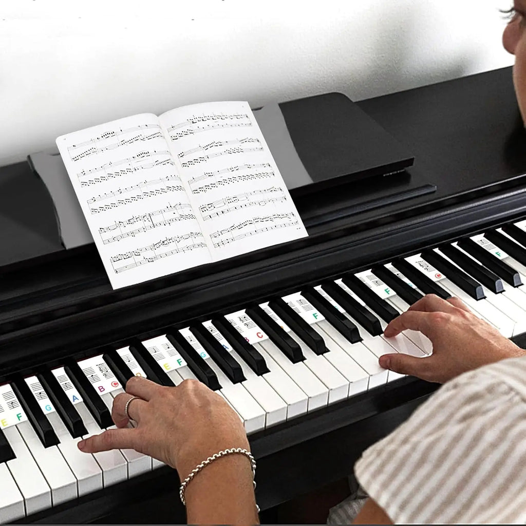 Silicone Piano Key Note Guides – Removable, Residue-Free (37–88 Keys)