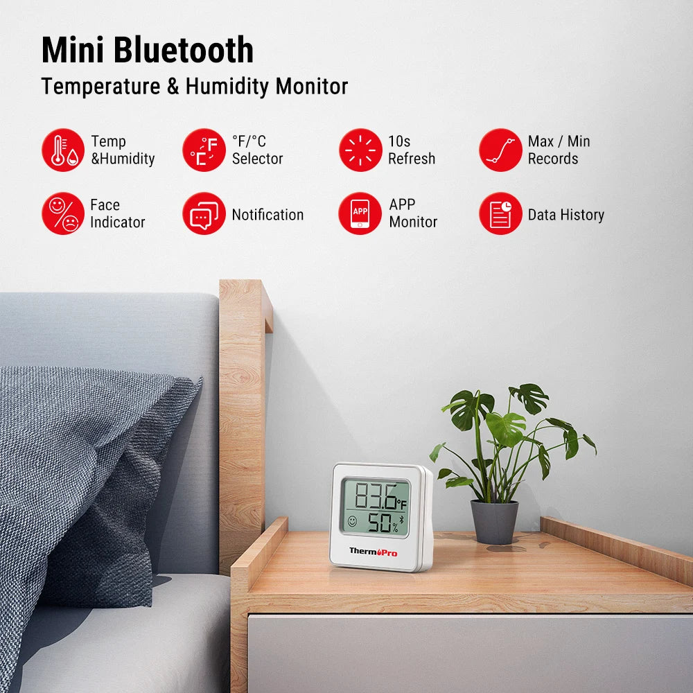 ThermoPro TP357 Premium Bluetooth Hygrometer Thermometer
