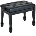 adjustable black piano stool