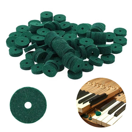 Green felts for piano front rails