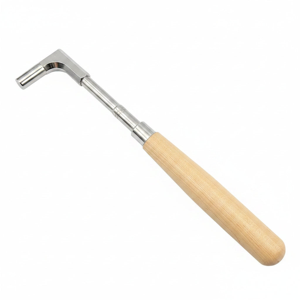Piano tuning lever with wooden handle