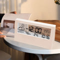 hygrometer and thermometer with clock